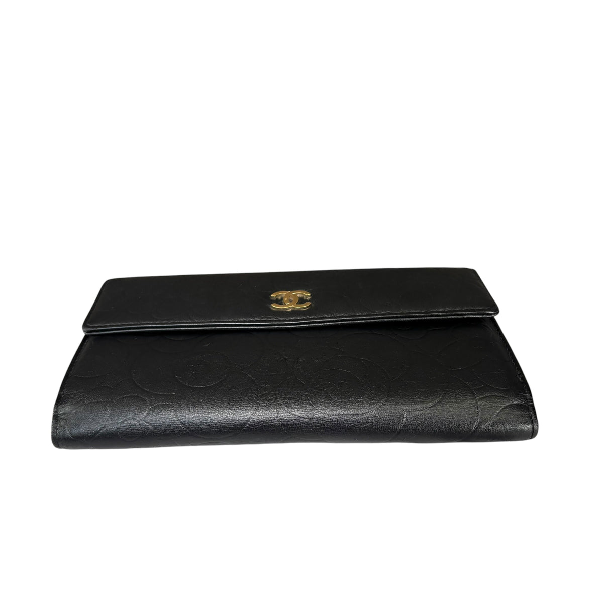 Chanel CC Camellia GHW Lambskin Continental Long Wallet