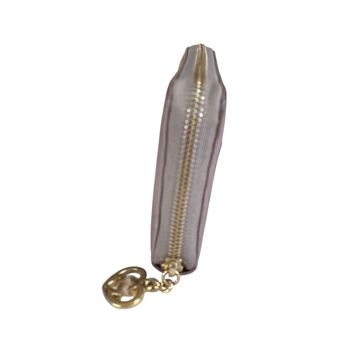 Gucci Guccissima GHW Metallic Lilac Zip Around Wallet GG Embossed Leather