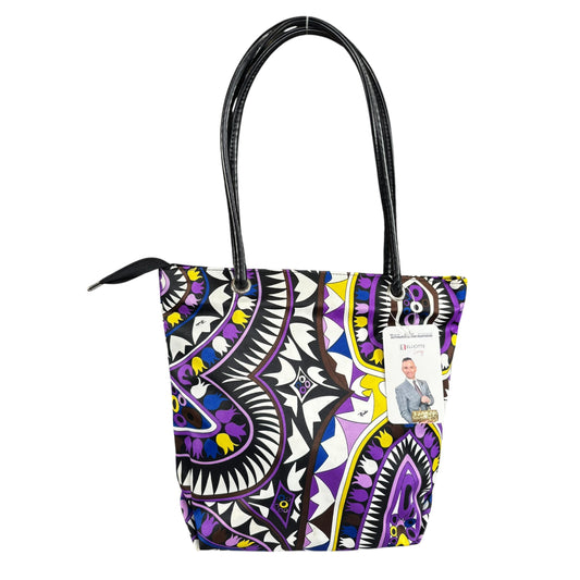 Emilio Pucci Nylon Floral Geo Mini Tote Bag Purse