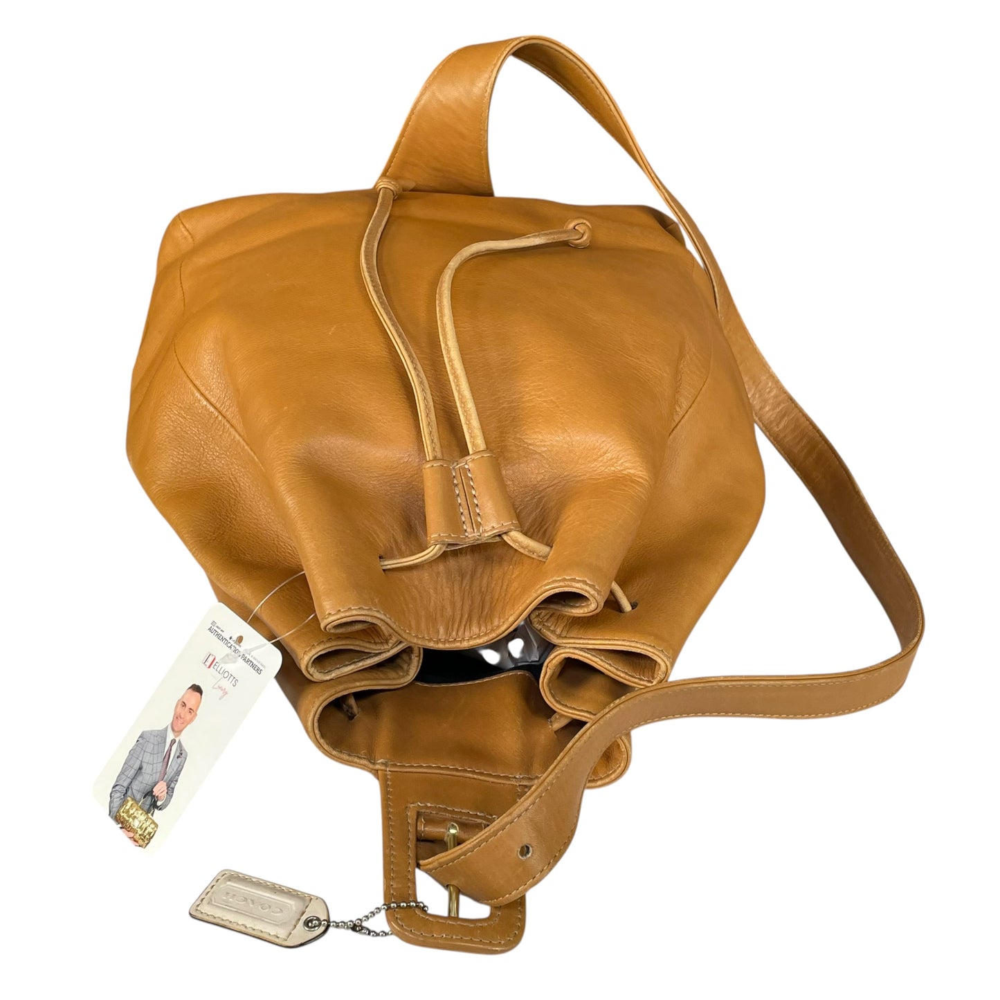 Coach Sonoma Tan Leather Sling Backpack Drawstring  Shoulder Bucket Tote