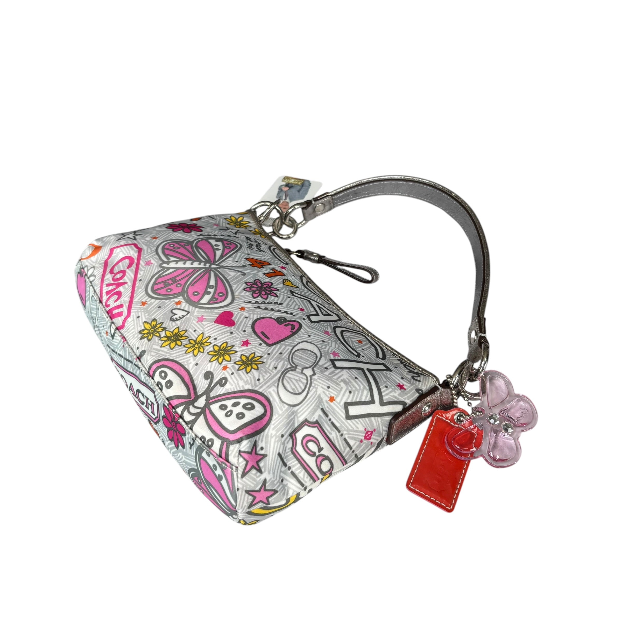 Coach Y2K Poppy Butterfly Floral Graffiti 2-Way Crossbody Purse
