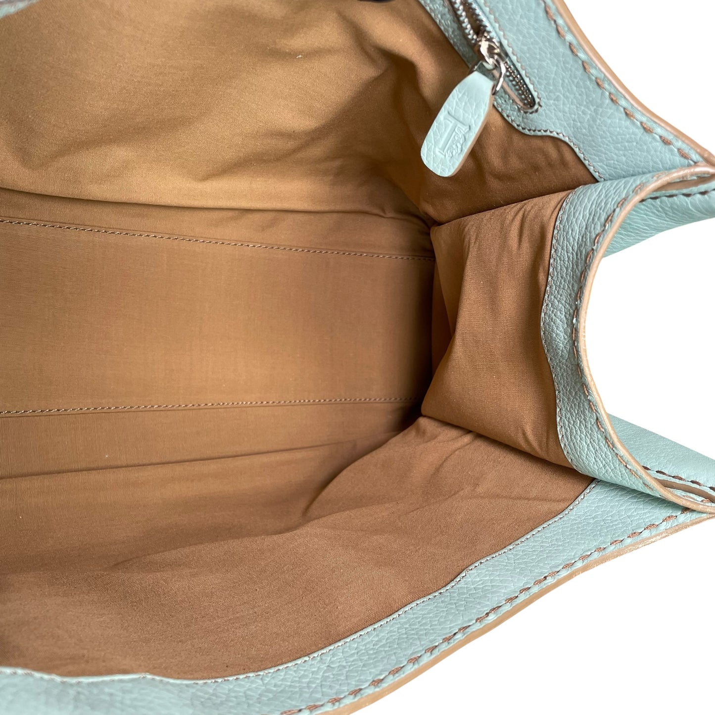 Tod’s D Bag Hobo Mint /Taupe Pebbled Leather SHW Shoulder Bag