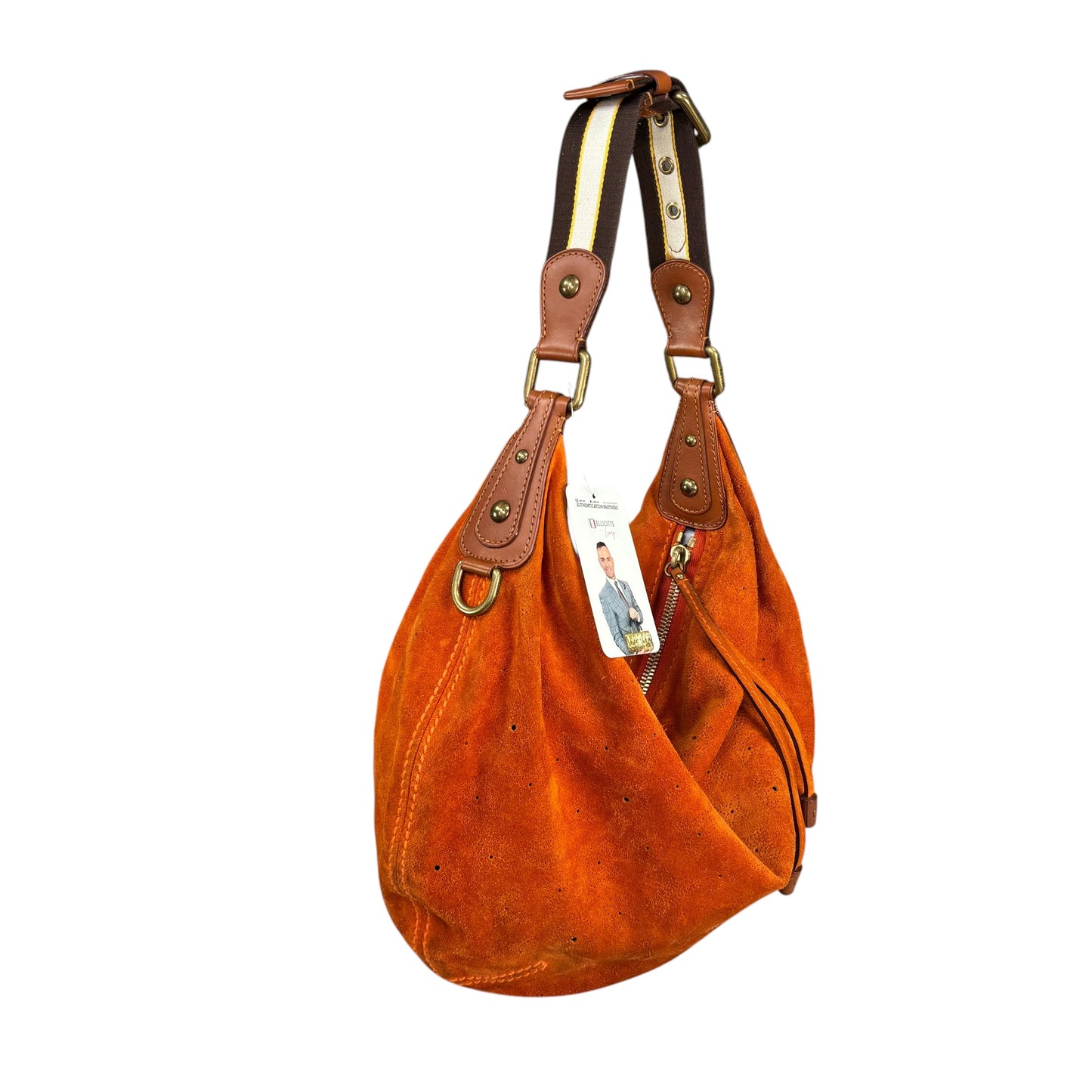 Louis Vuitton Y2K Onatah Orange Suede Mahani Shoulder Hobo