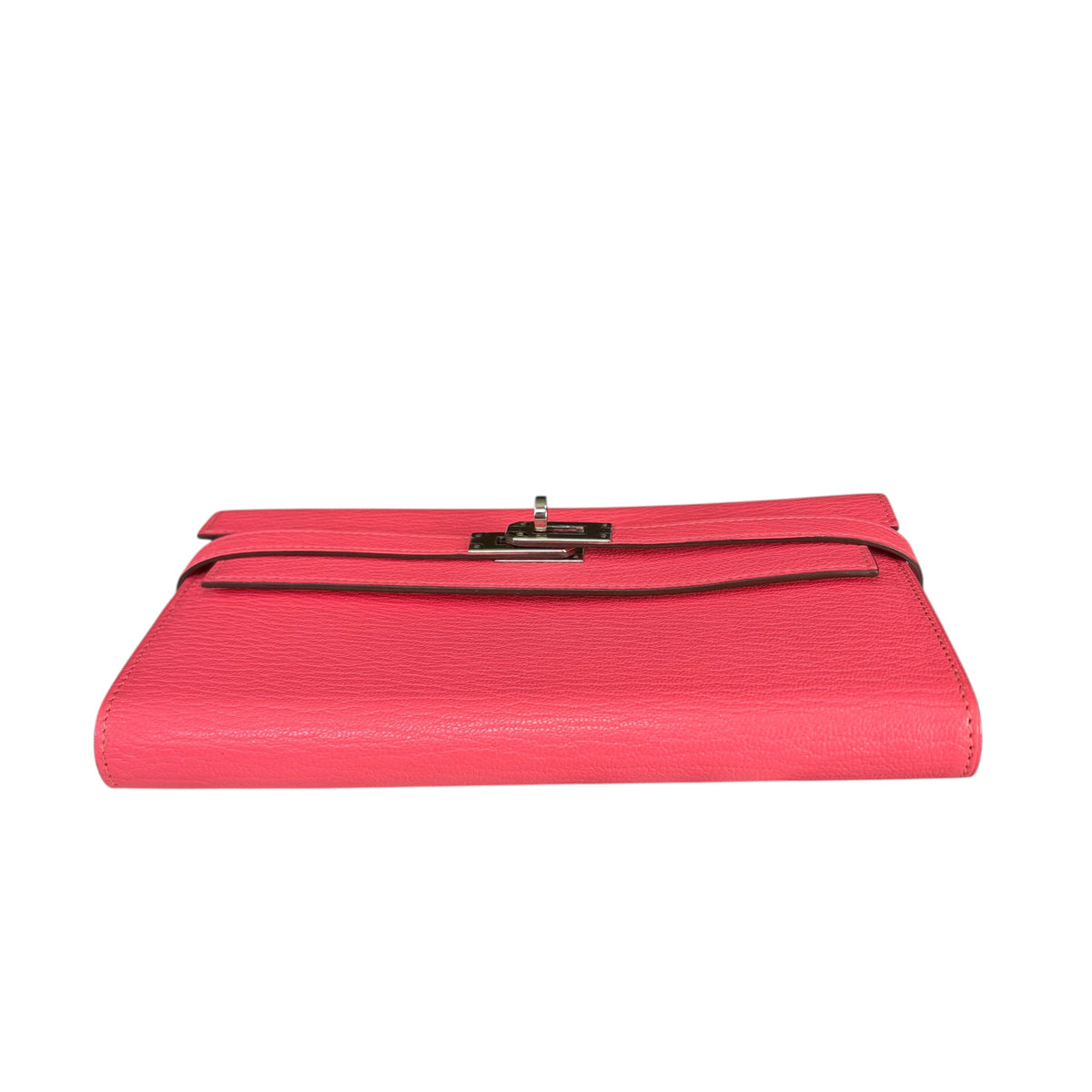 Hermes Kelly Coral Pallidum Turn-Lock Goat Long Wallet