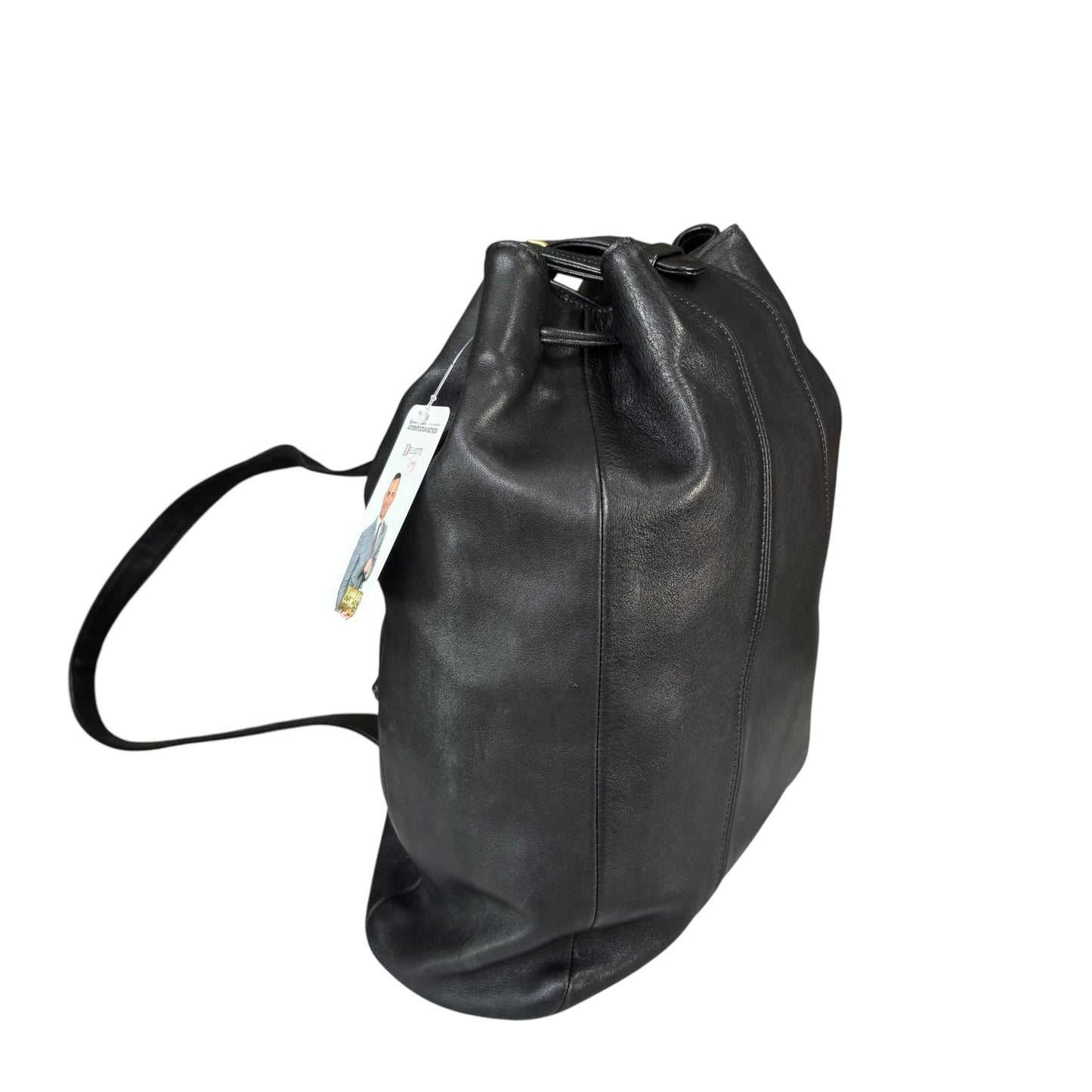 Coach Sonoma Black Leather  Slingpack Drawstring Shoulder Bucket Tote