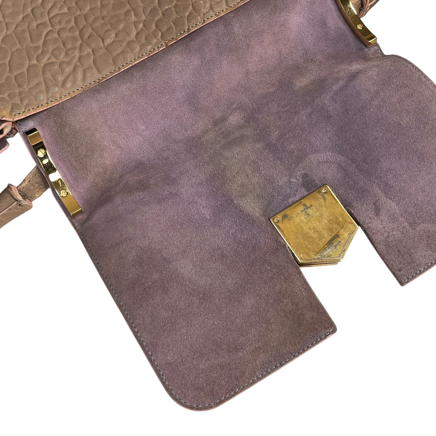 Jimmy Choo Lockett Two Way Bag Leopard Pony Hair Taupe Leather Gold HW Satchel