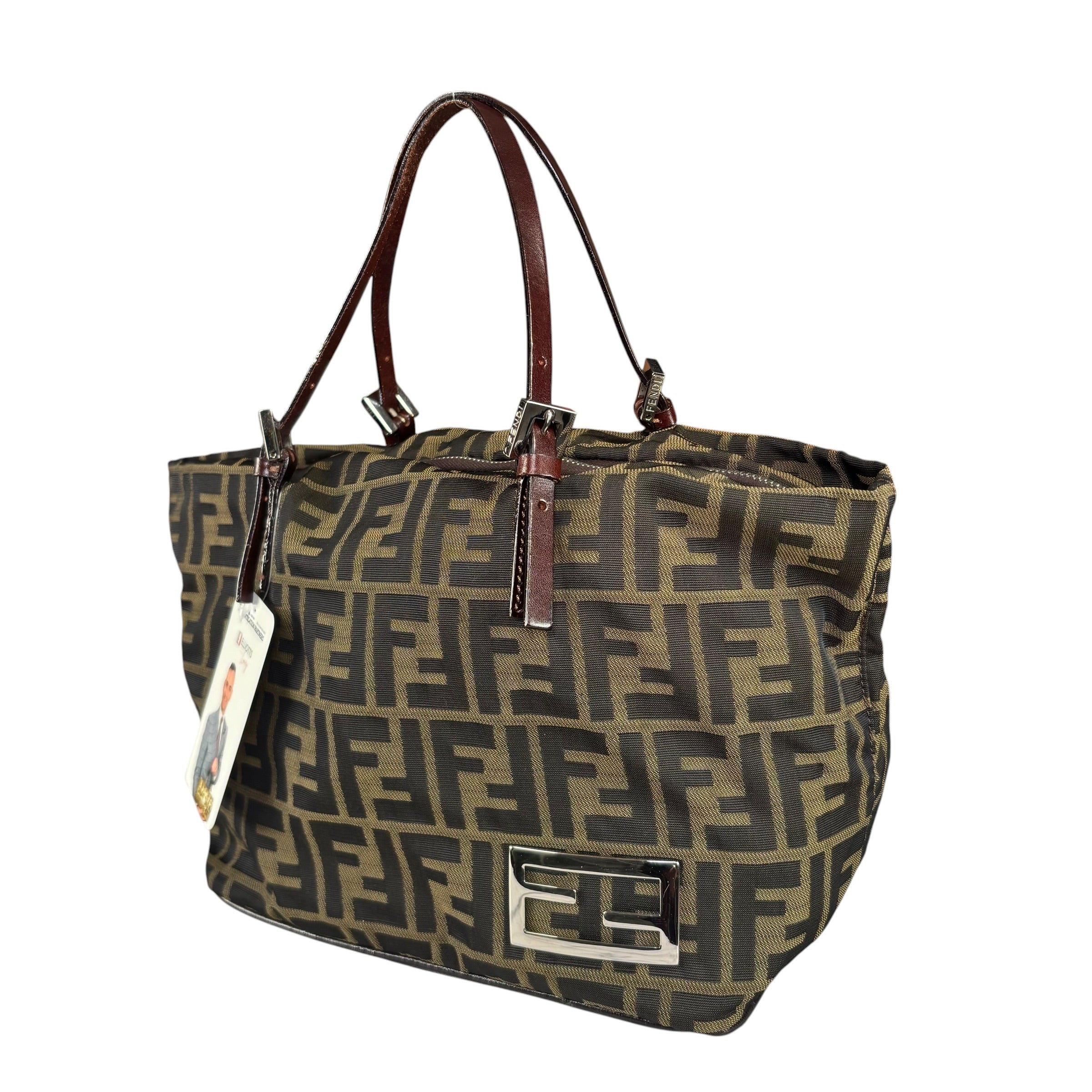バッグ FENDI zucca totebag y2k archive vintage Fendi Zucca Y2K Canvas Mini Bucket Tote Purse – Elliott's Luxury