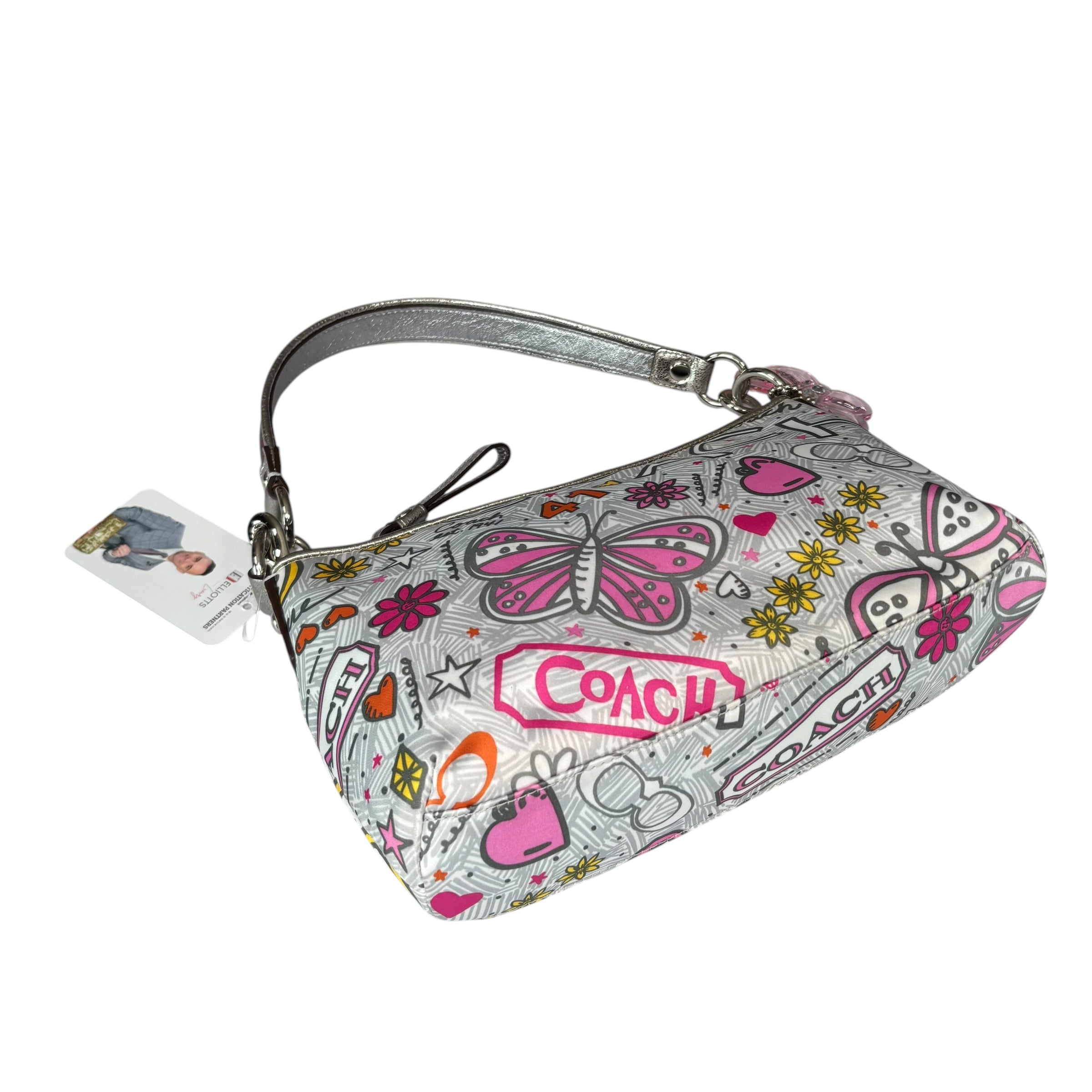 Coach Y2K Poppy Butterfly Floral Graffiti 2-Way Crossbody Purse