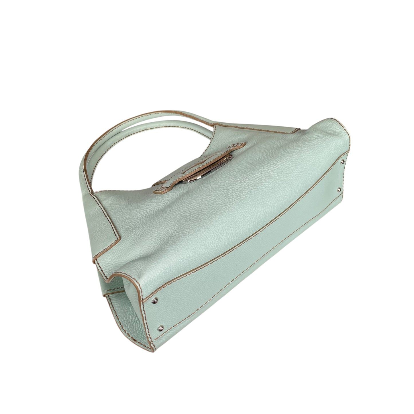 Tod’s D Bag Hobo Mint /Taupe Pebbled Leather SHW Shoulder Bag