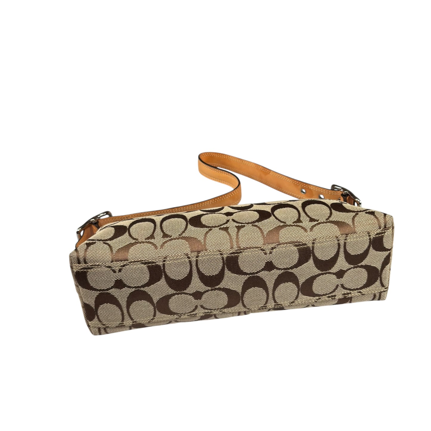Coach Y2K Demi Tan Canvas Baguette Shoulder Purse
