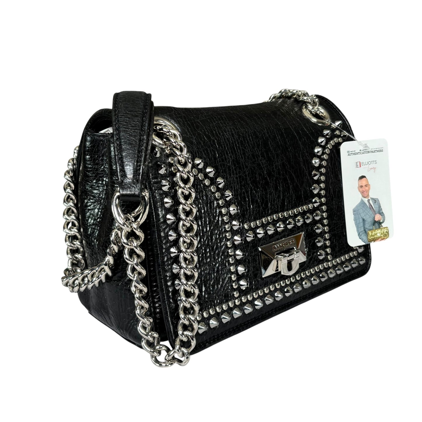 Jimmy Choo Rebel Studded 2-Way  SHW Crossbody Purse