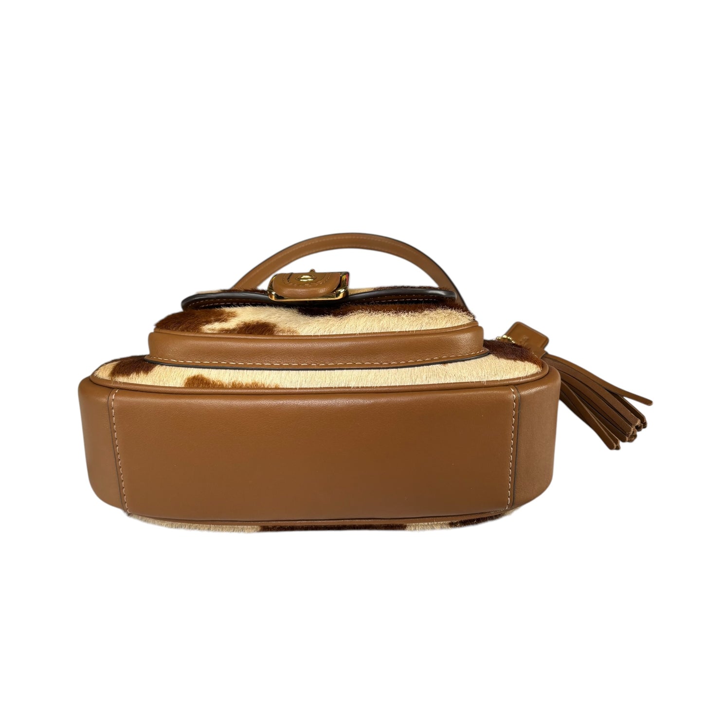 Coach Ashton Mini Brown GHW Hair Calf 2-Way Shoulder Purse