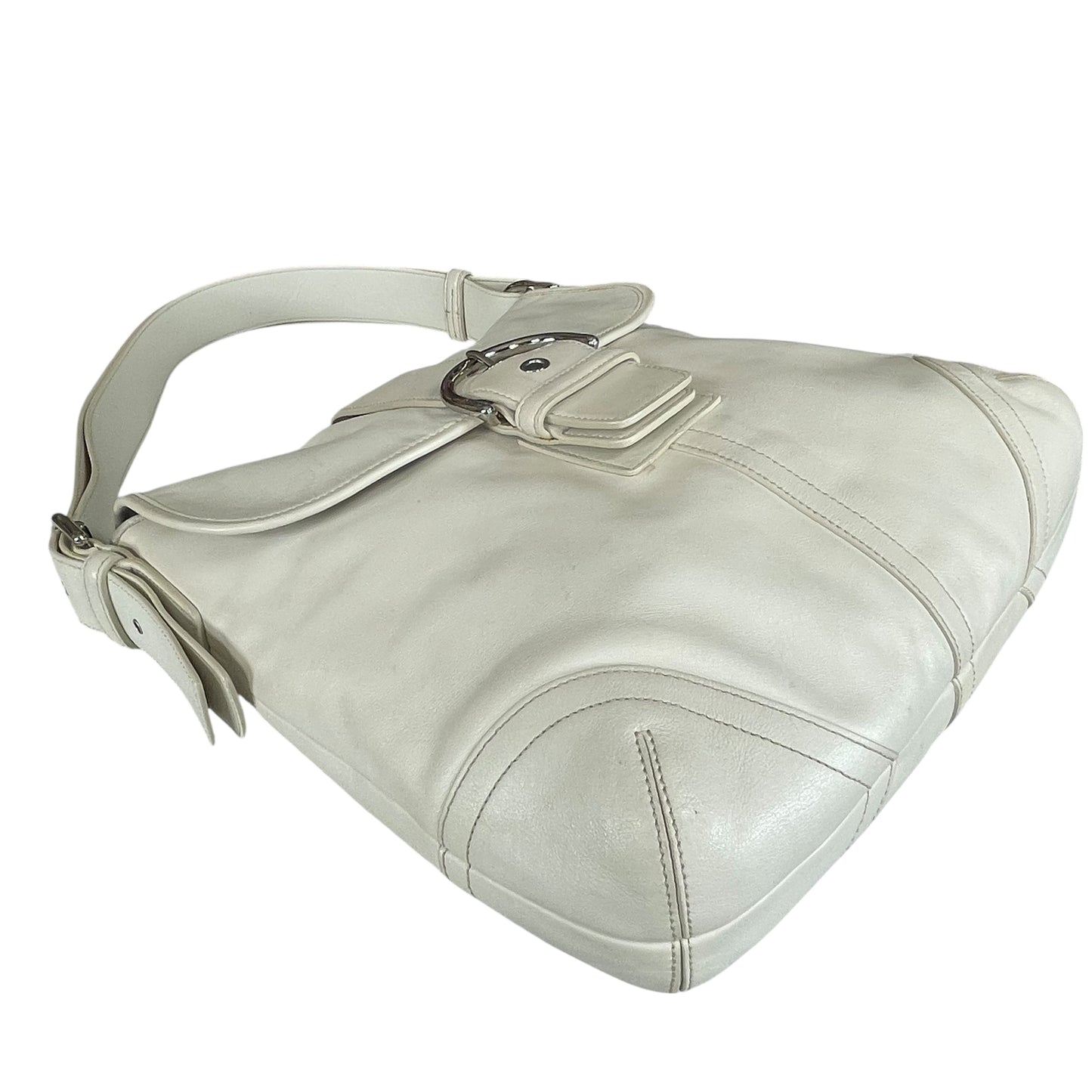 Coach Soho Legacy Leather  Off White Buckle Crossbody Y2K 2-Way Shoulder Purse