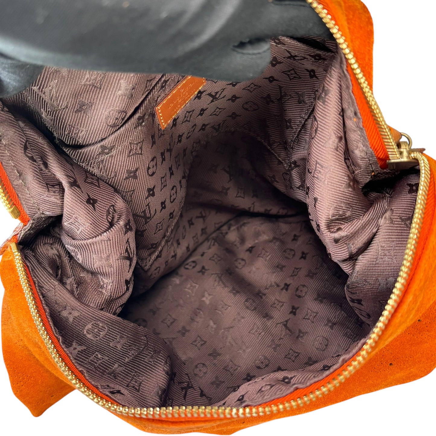 Louis Vuitton Y2K Onatah Orange Suede Mahani Shoulder Hobo