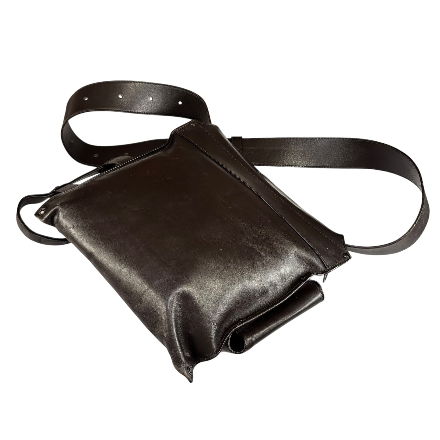 Bottega Veneta Travel Brown Leather Belt Bum Sling Pack Fanny Bag