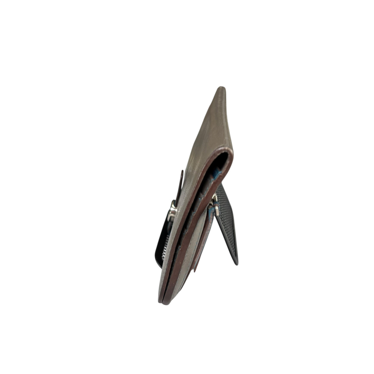Hermes Dogon Clemence Étain & Navy Blue Palladium Long Wallet