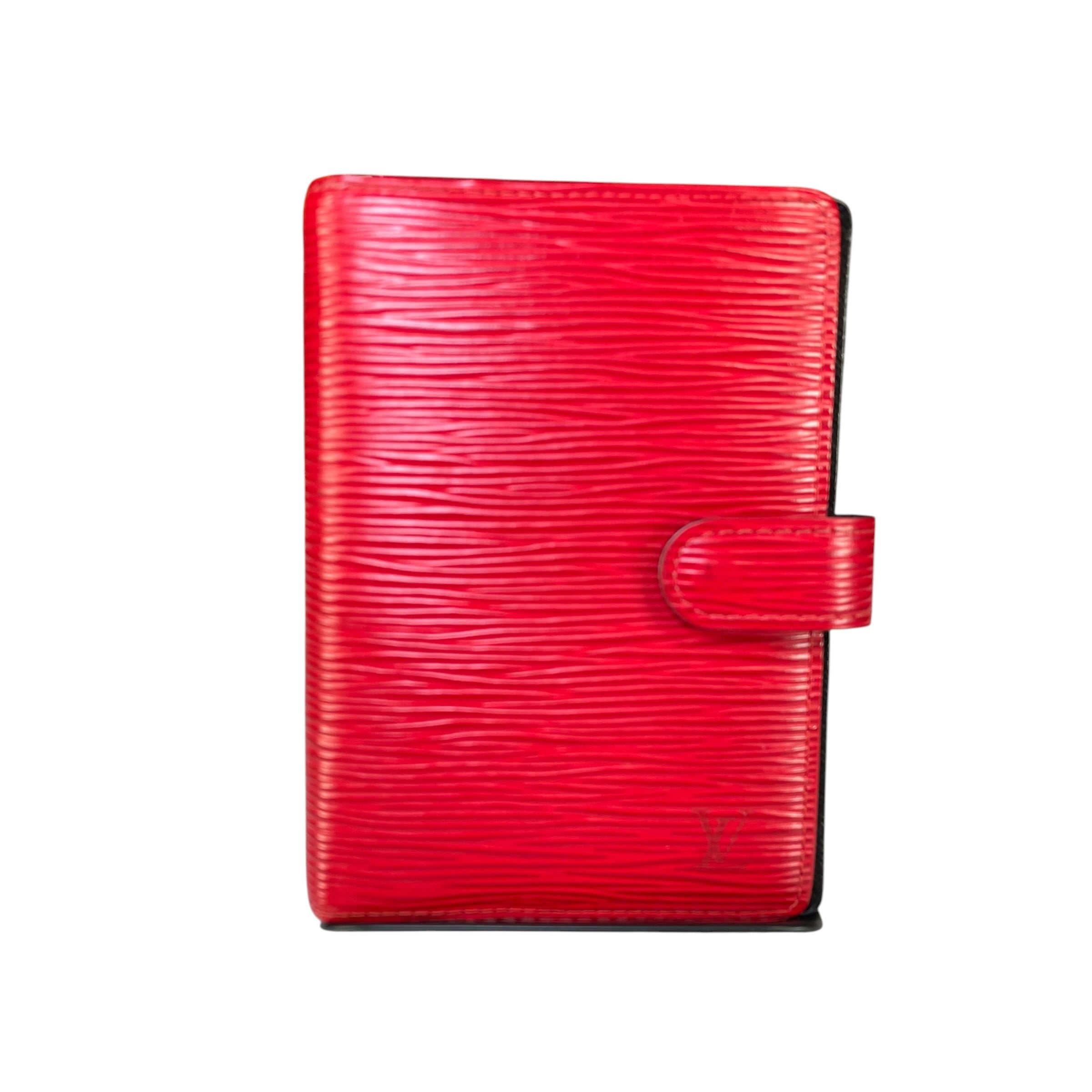 Louis Vuitton Agenda PM Red Epi Leather Gold Hardware Snap Closure