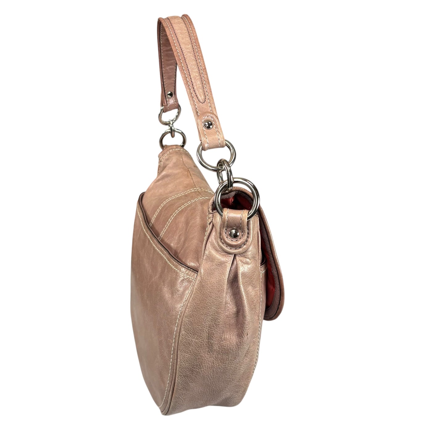 Coach Y2K Taupe Distressed Soho Buckle Shoulder Purse