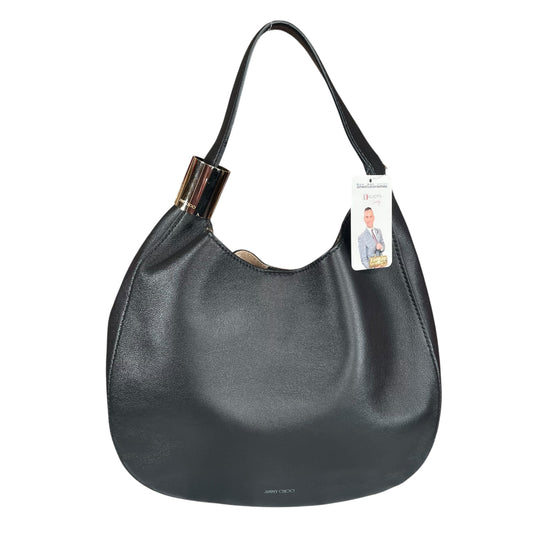 Jimmy Choo Stevie GHW Black Leather Hobo Shoulder Purse