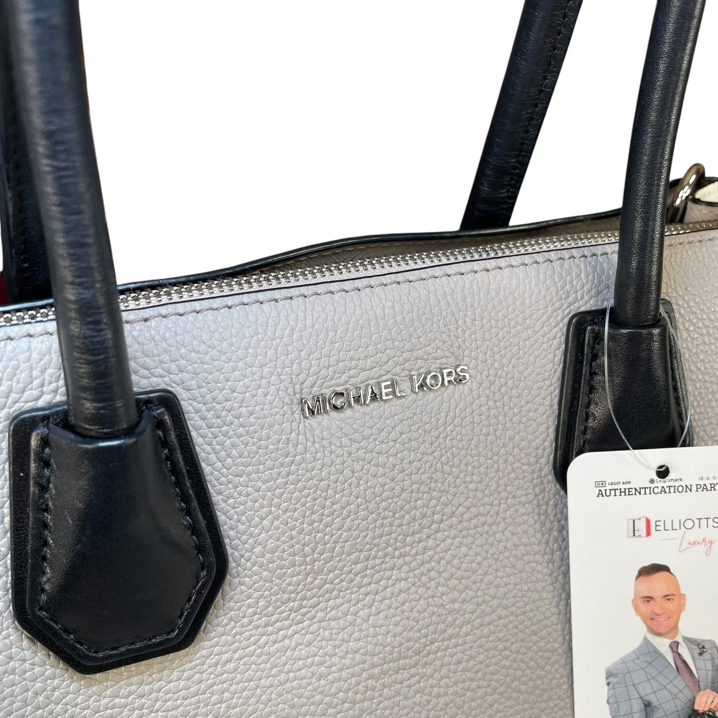 Michael Kors Mercer Large Tricolor Leather SHW Tote 2-Way Crossbody