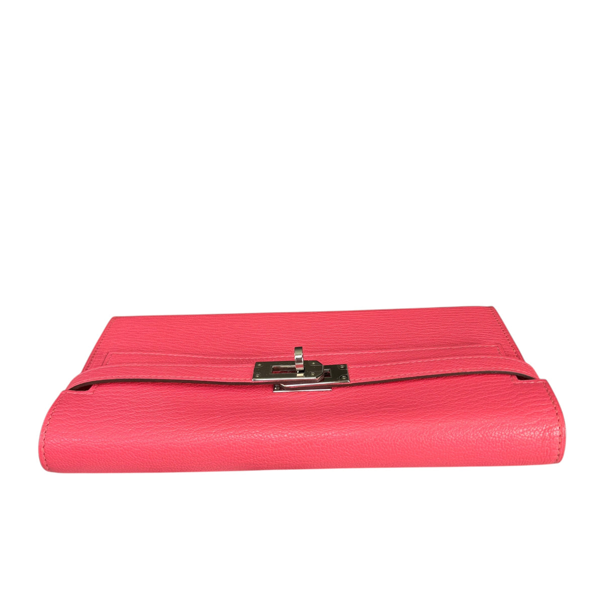 Hermes Kelly Coral Pallidum Turn-Lock Goat Long Wallet