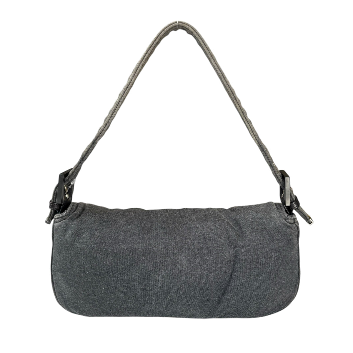 Fendi Y2K Classic Baguette Cotton Grey & Black Shoulder Purse