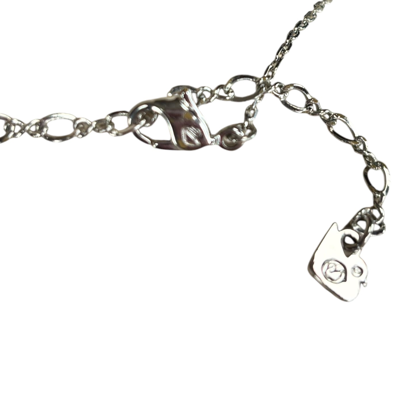 Swarovski Crystal Silver Tone Heart Necklace 18.5”