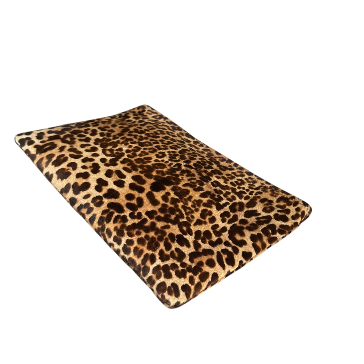 Salvatore Ferragamo Hair-Calf Envelop Cheetah Print Clutch Zip Pouch