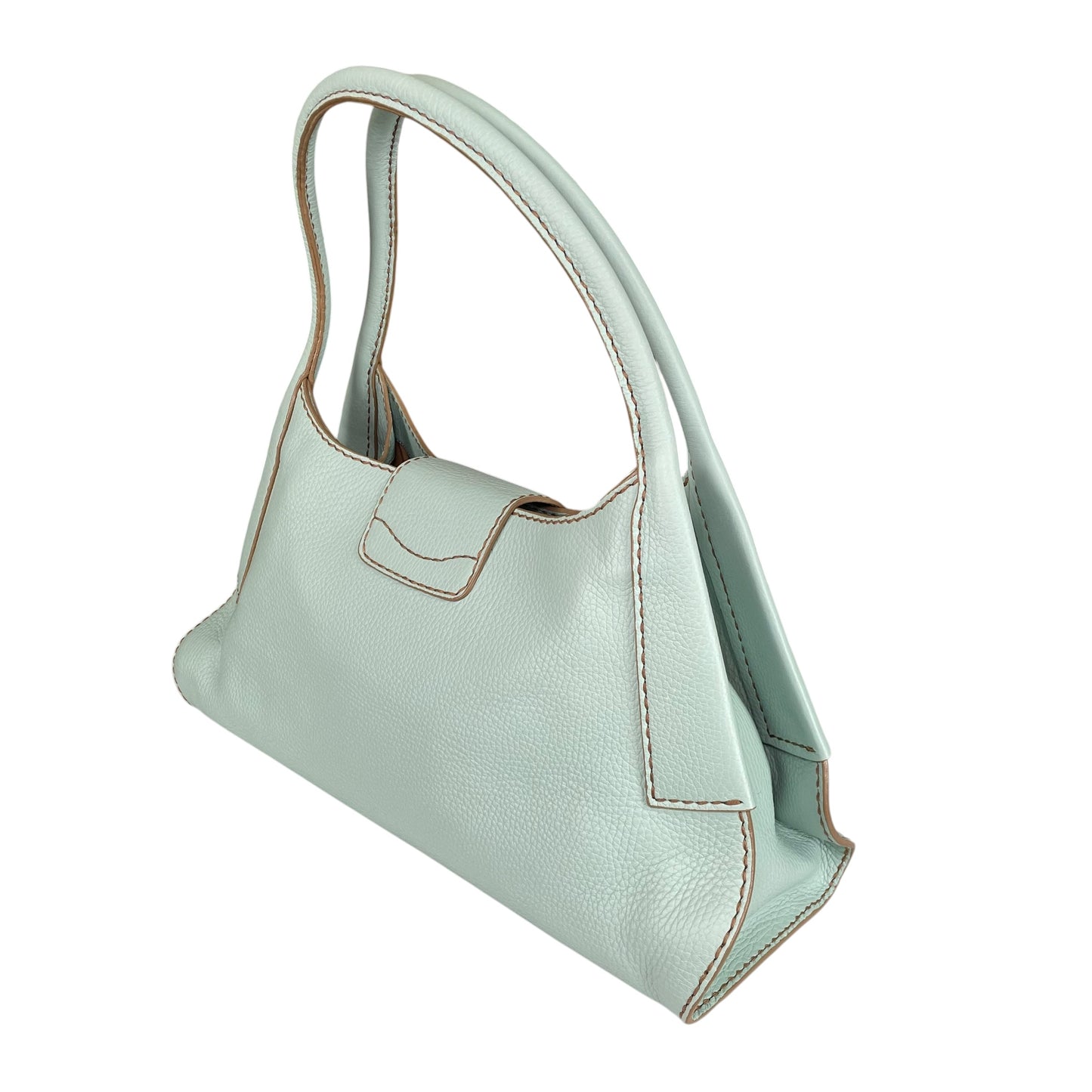 Tod’s D Bag Hobo Mint /Taupe Pebbled Leather SHW Shoulder Bag