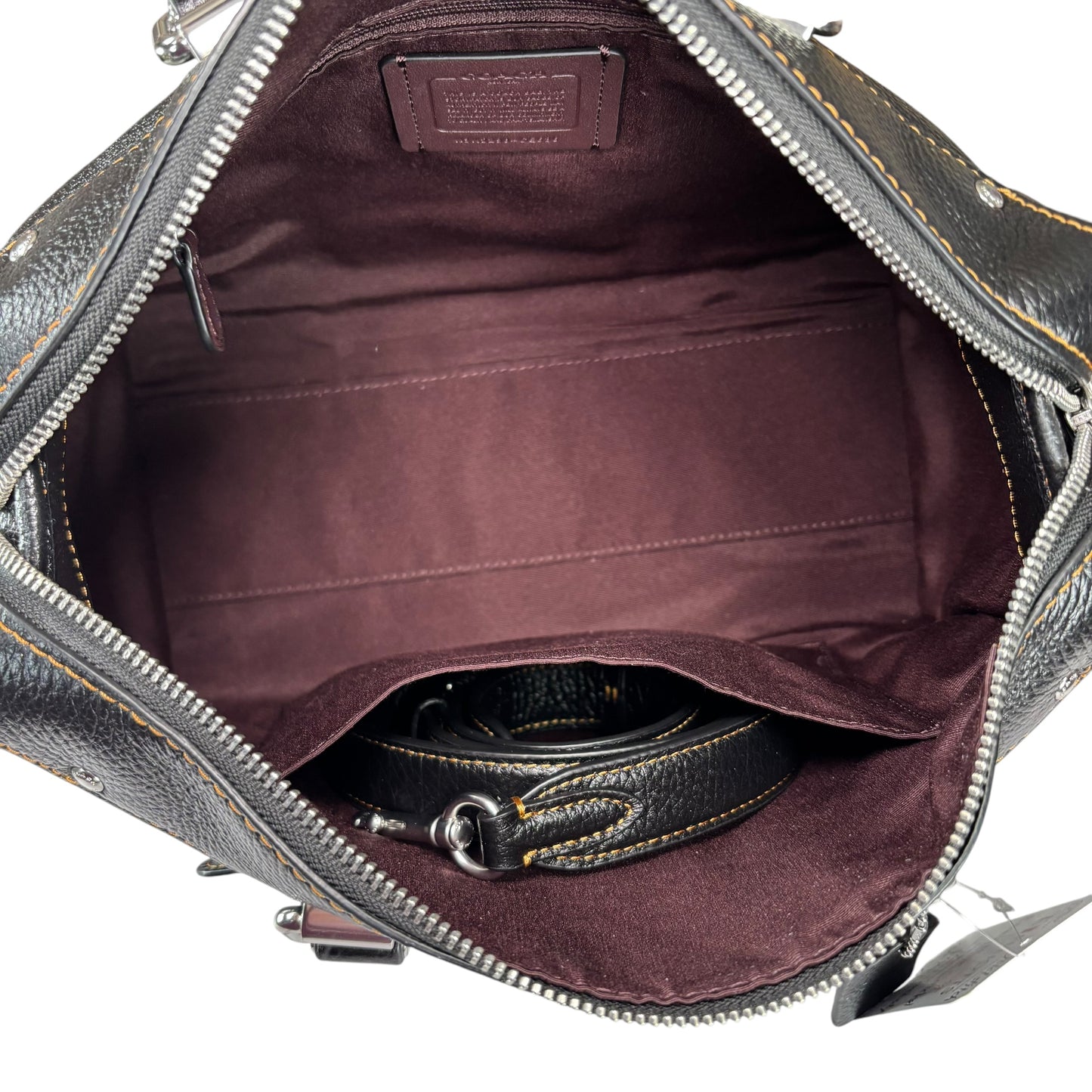 Coach Millie SHW Pebbled Leather Satachel Crossbody Bag