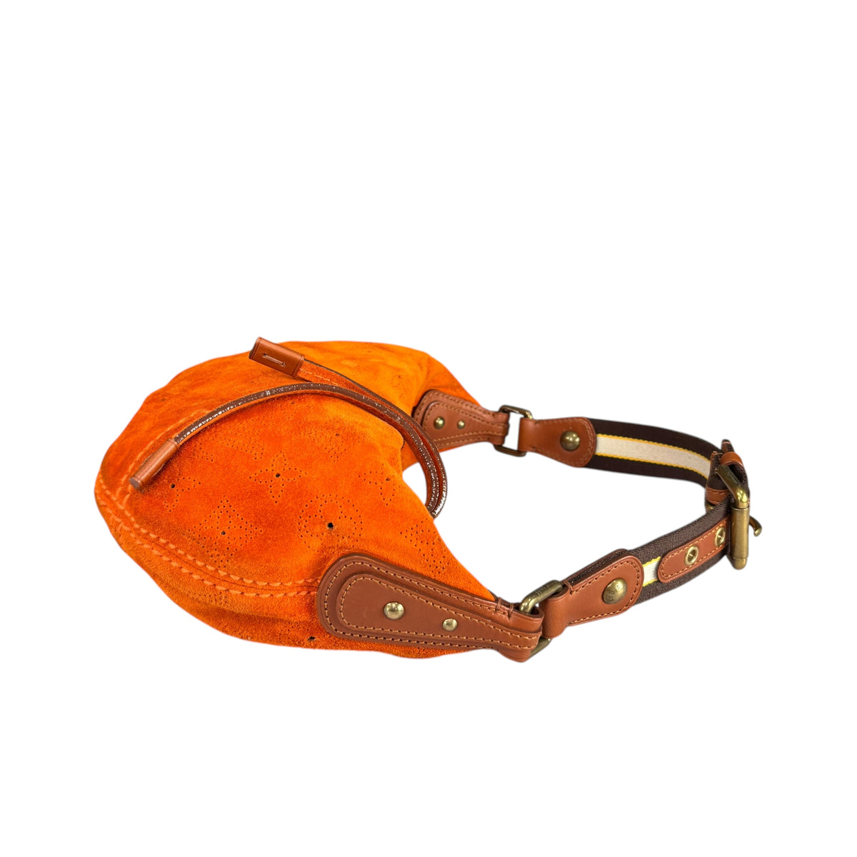 Louis Vuitton Y2K Onata Orange Suede Mahina PM Mini Leather Hobo Purse