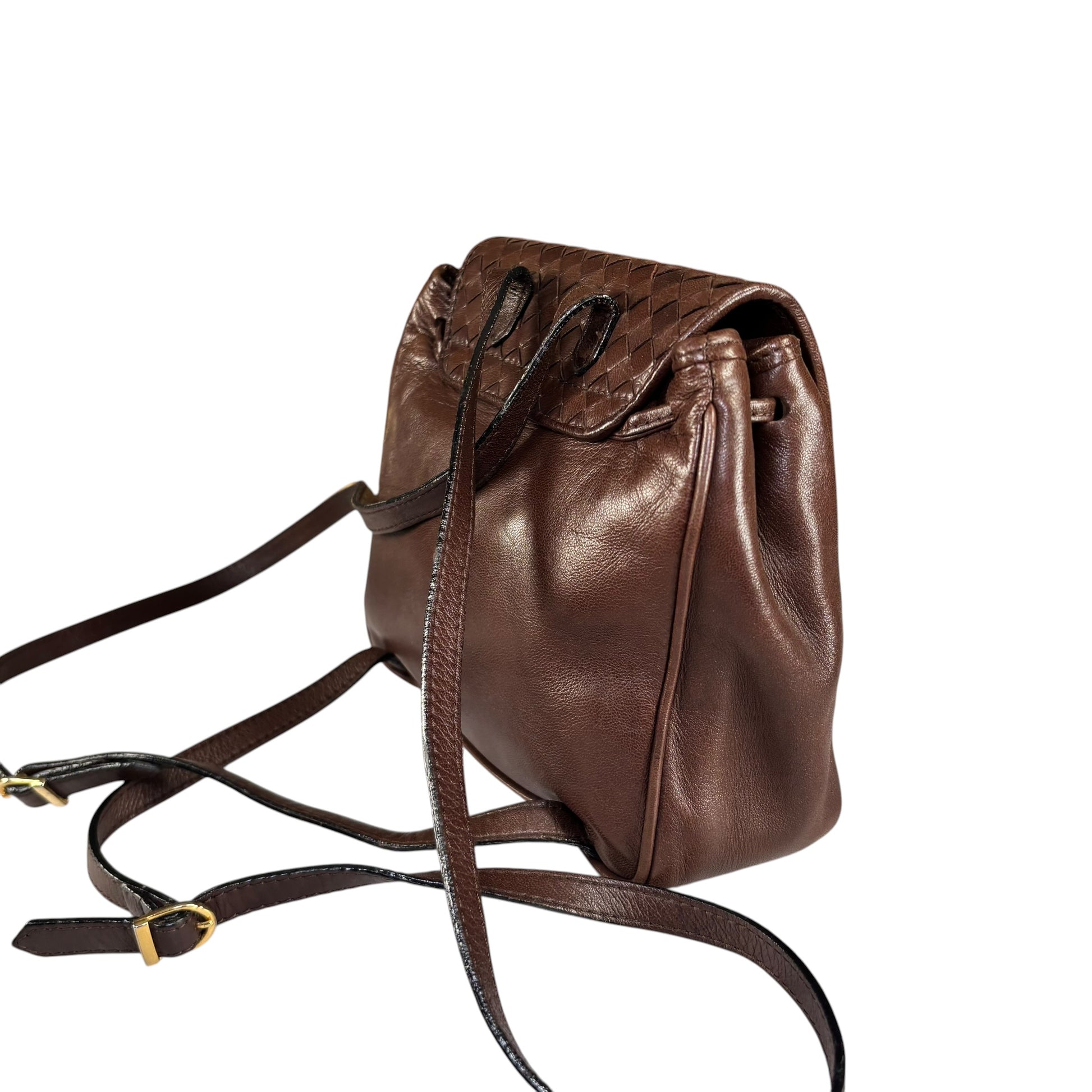 bottega veneta mini backpack Bottega Veneta Mini Brown Leather Backpack