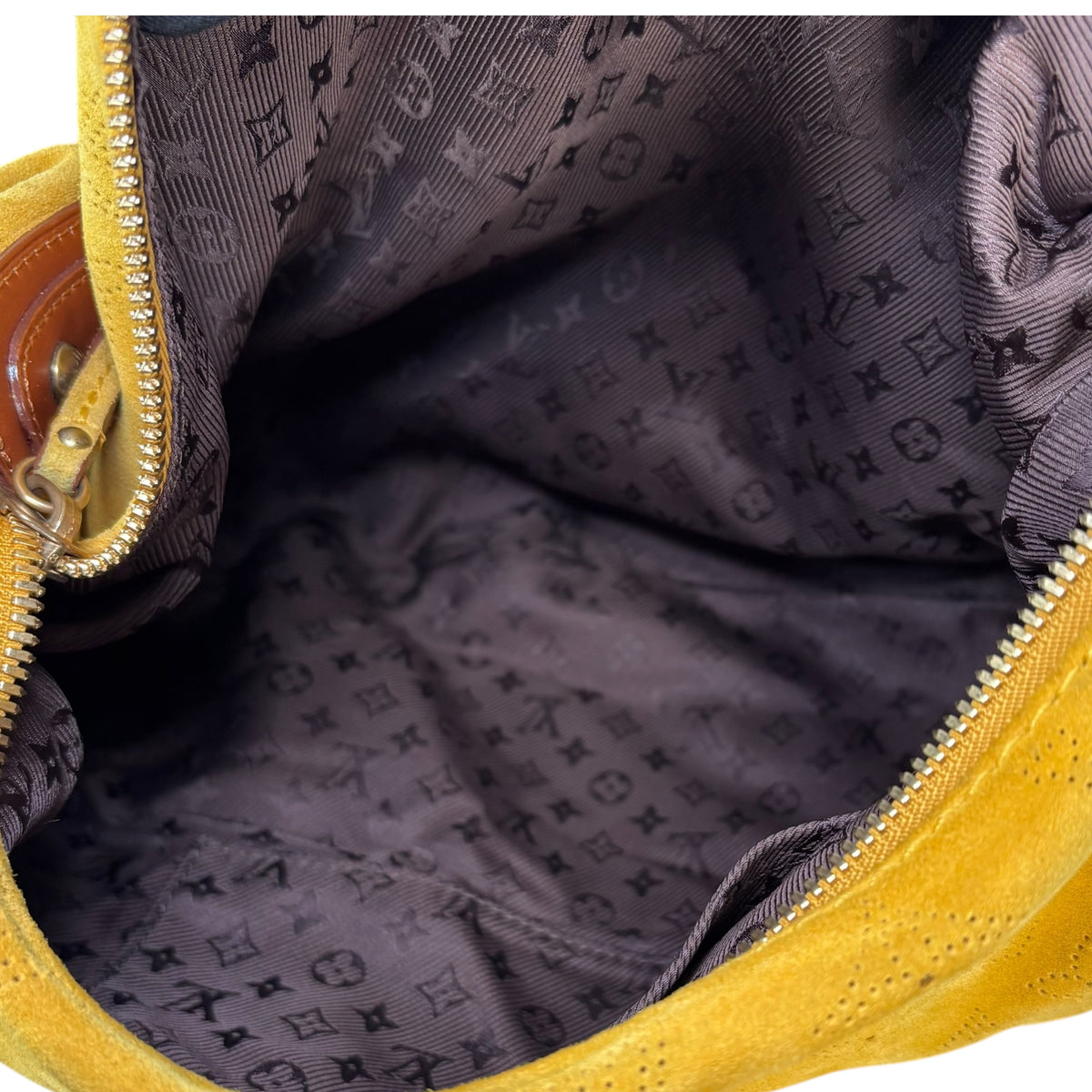 Louis Vuitton Y2K Onata Mustard Mahina Suede GM Hobo Bag