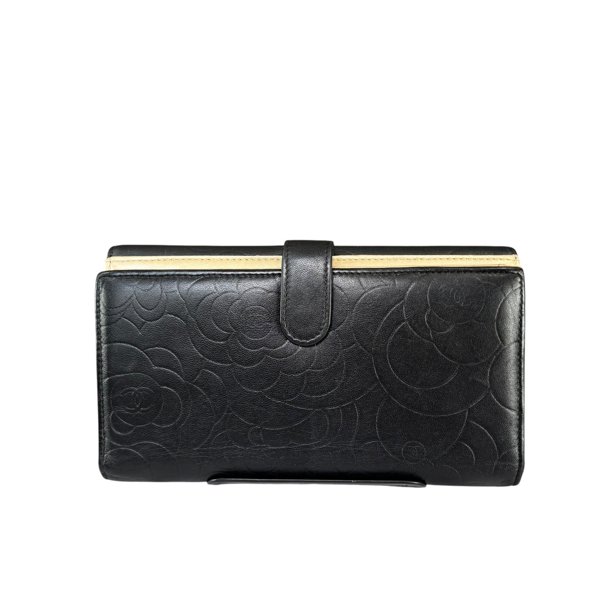 Chanel CC Camellia GHW Lambskin Continental Long Wallet