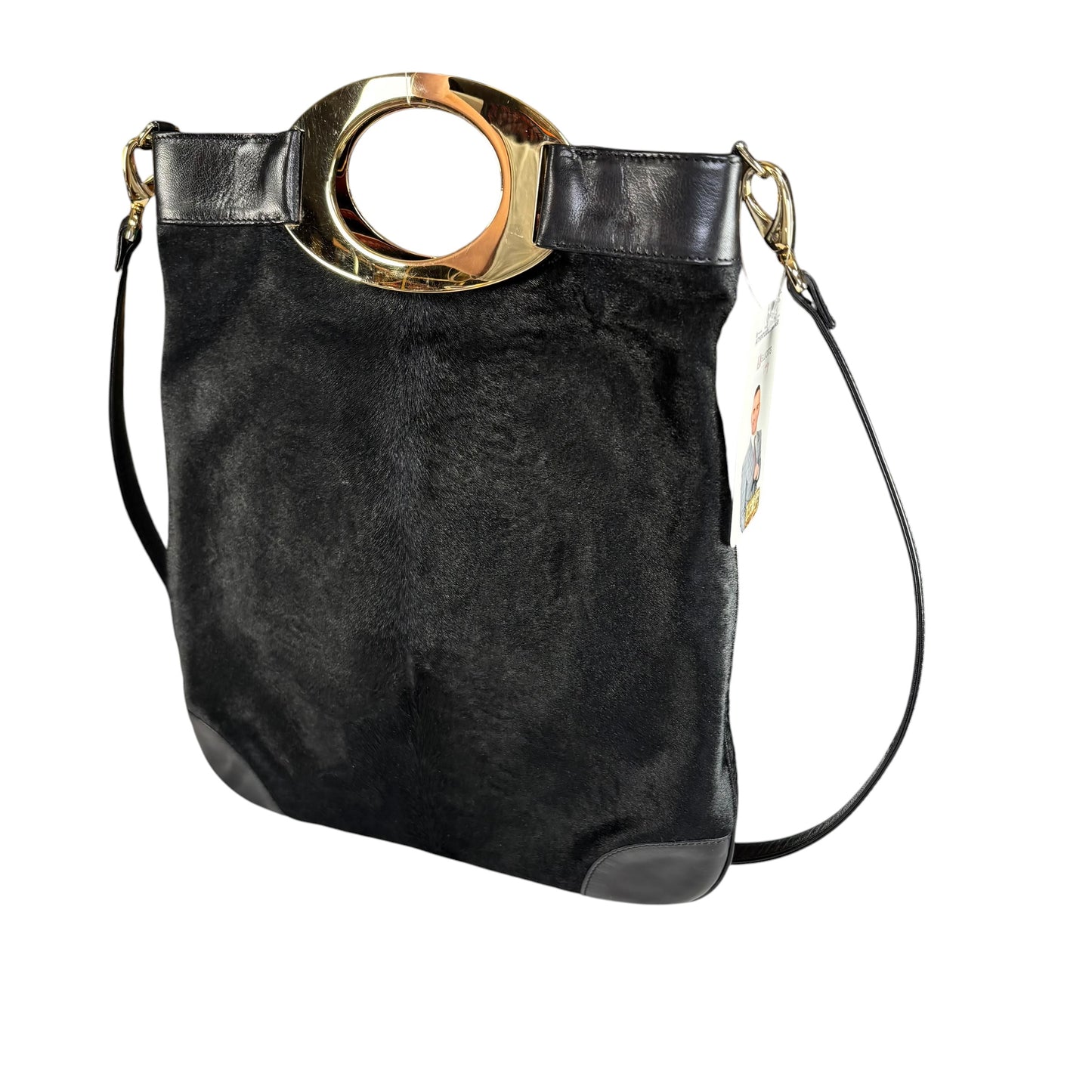 Valentino Garavani Slim GHW Pony Fur Leather Shoulder Purse