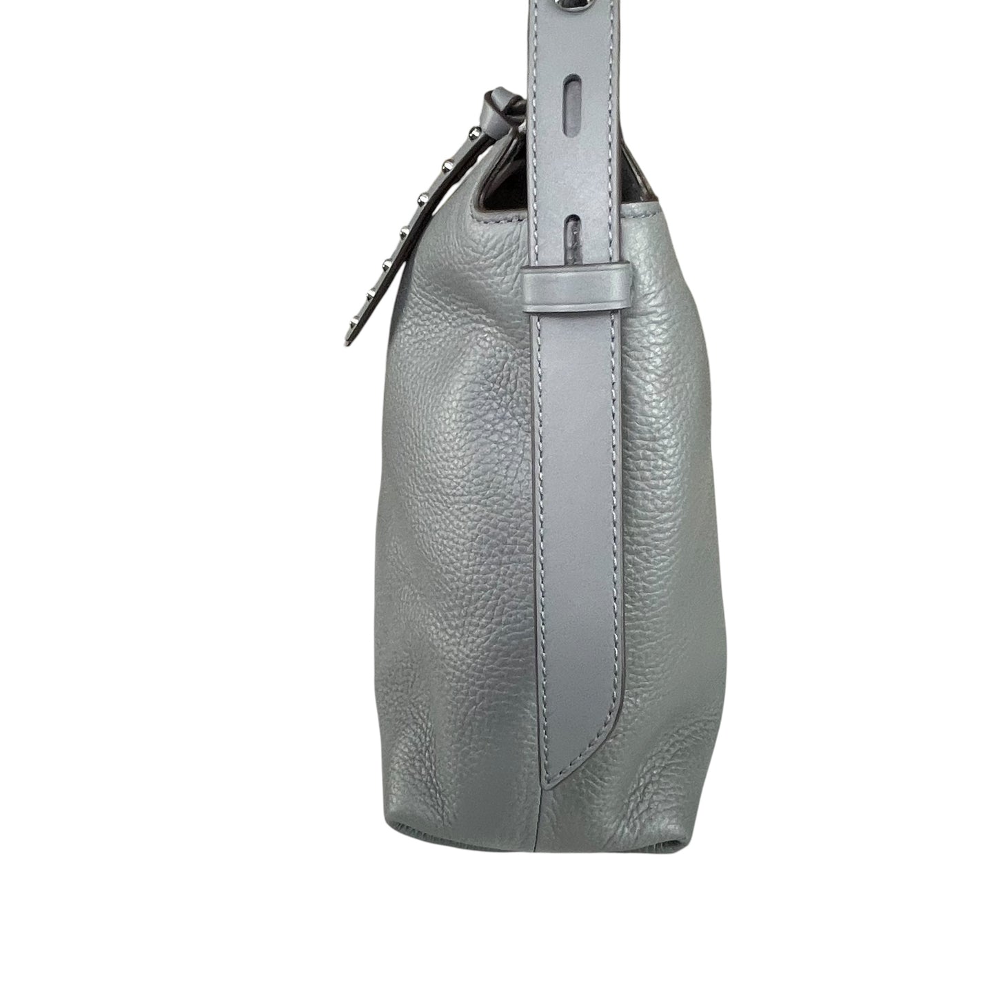 Michael Kors Shailene SHW Studded Grey Pebbled Leather Hobo Purse
