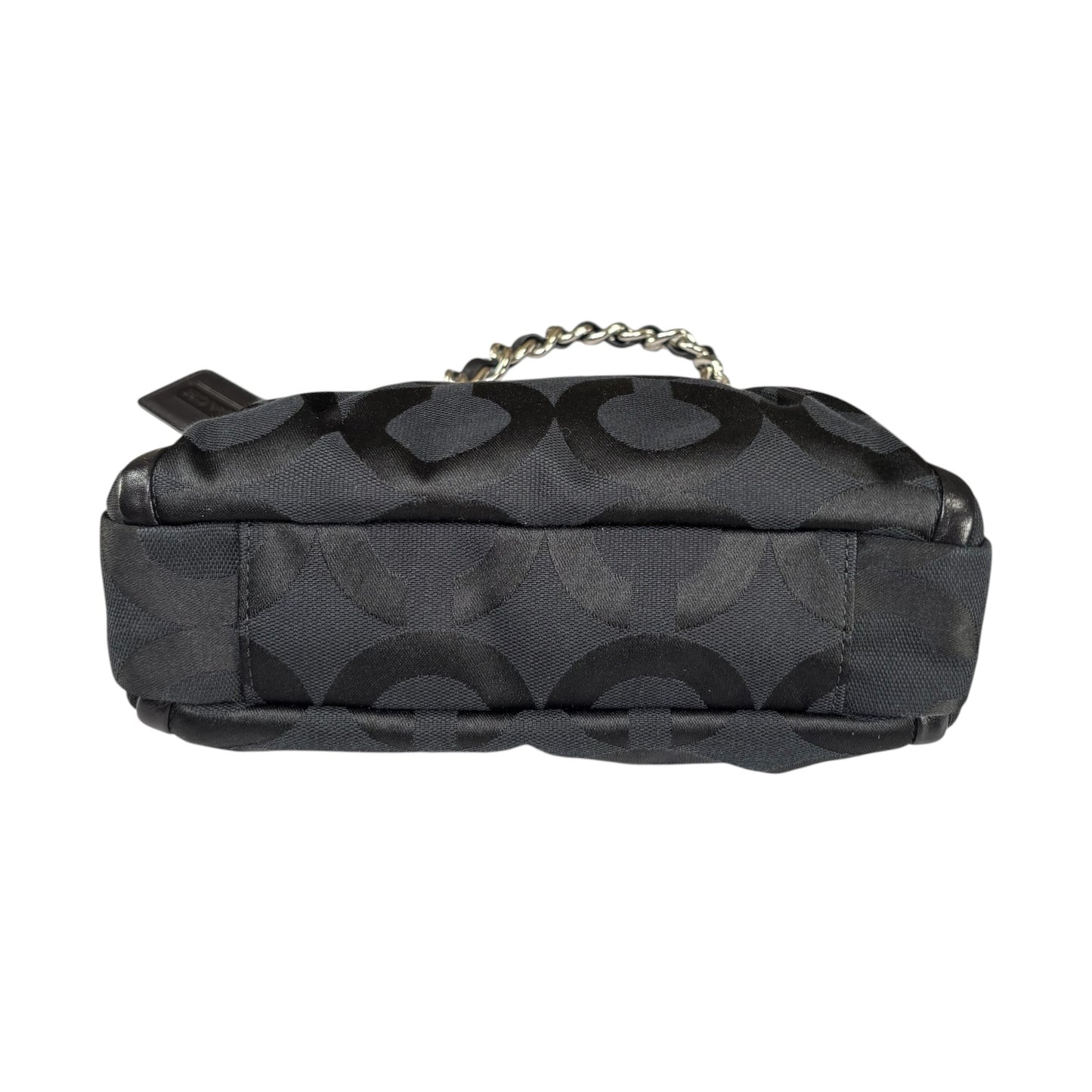 Coach Y2K Opti C Canvas Leather Kiss-Lock Black SHW Chain Shoulder Purse (Copy)