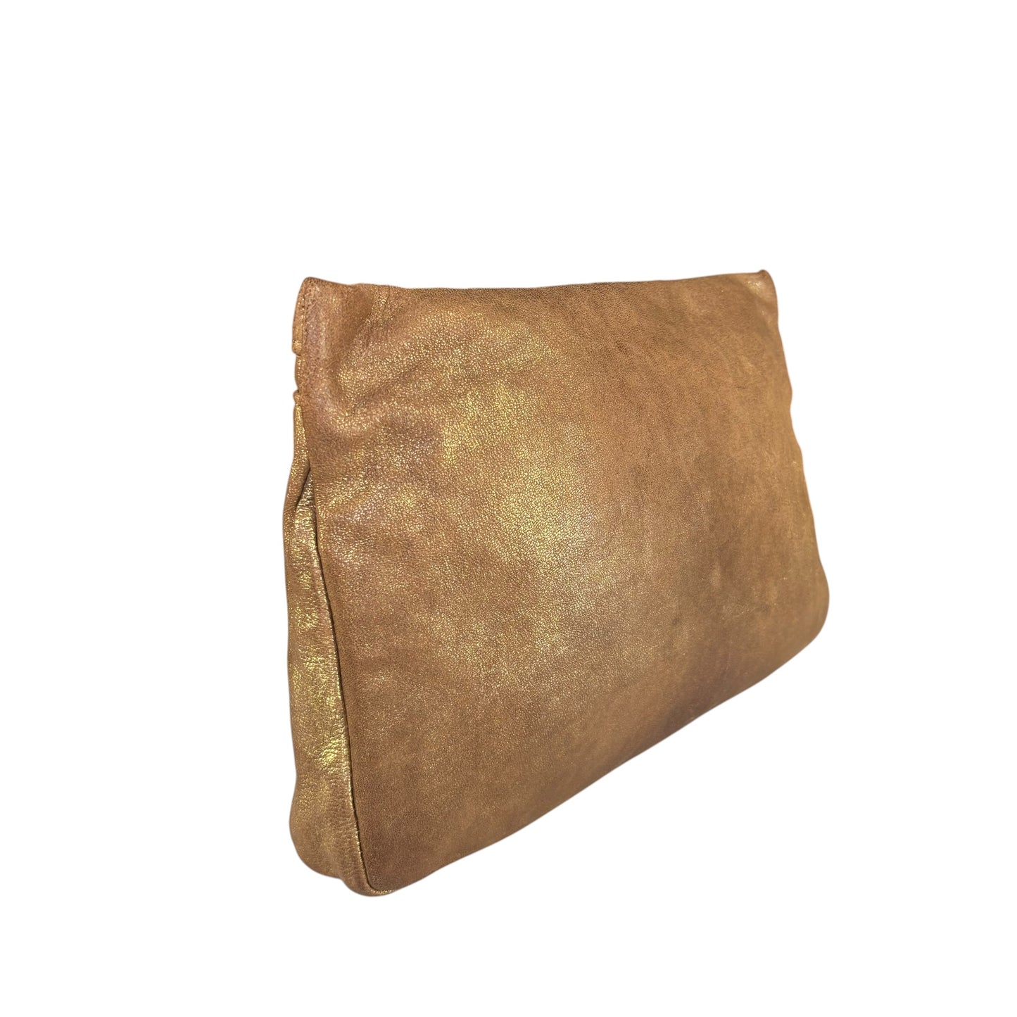Jimmy Choo Zena Star Studded Golden Metallic Clutch