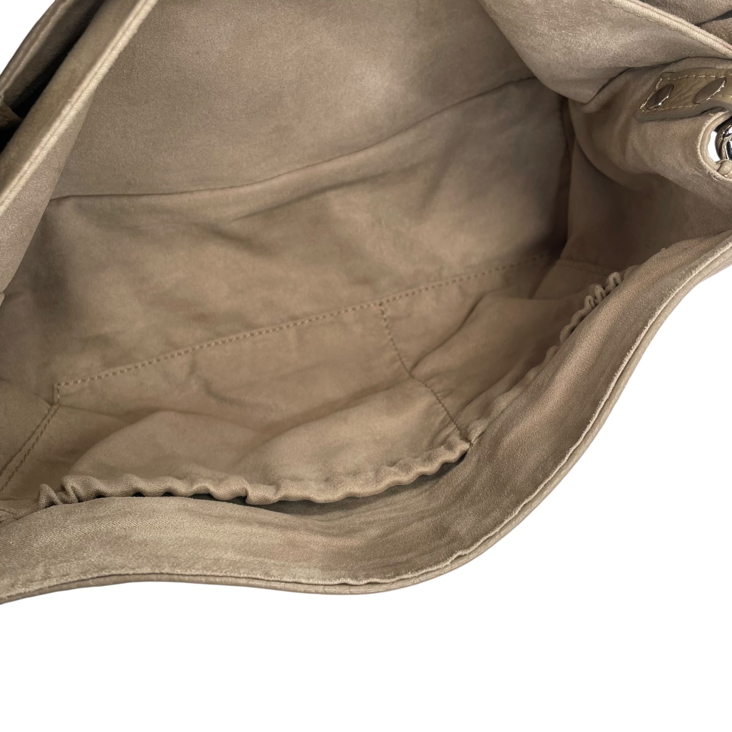 Zanellato Postina Taupe Daily Small Studded 2-Way SHW Top Leather Handle Purse