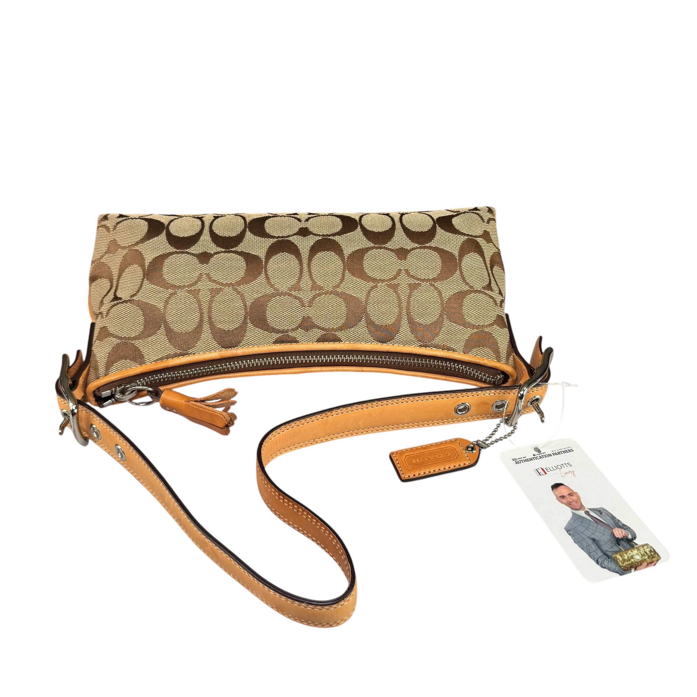 Coach Y2K Demi Tan Canvas Baguette Shoulder Purse – Elliott's Luxury