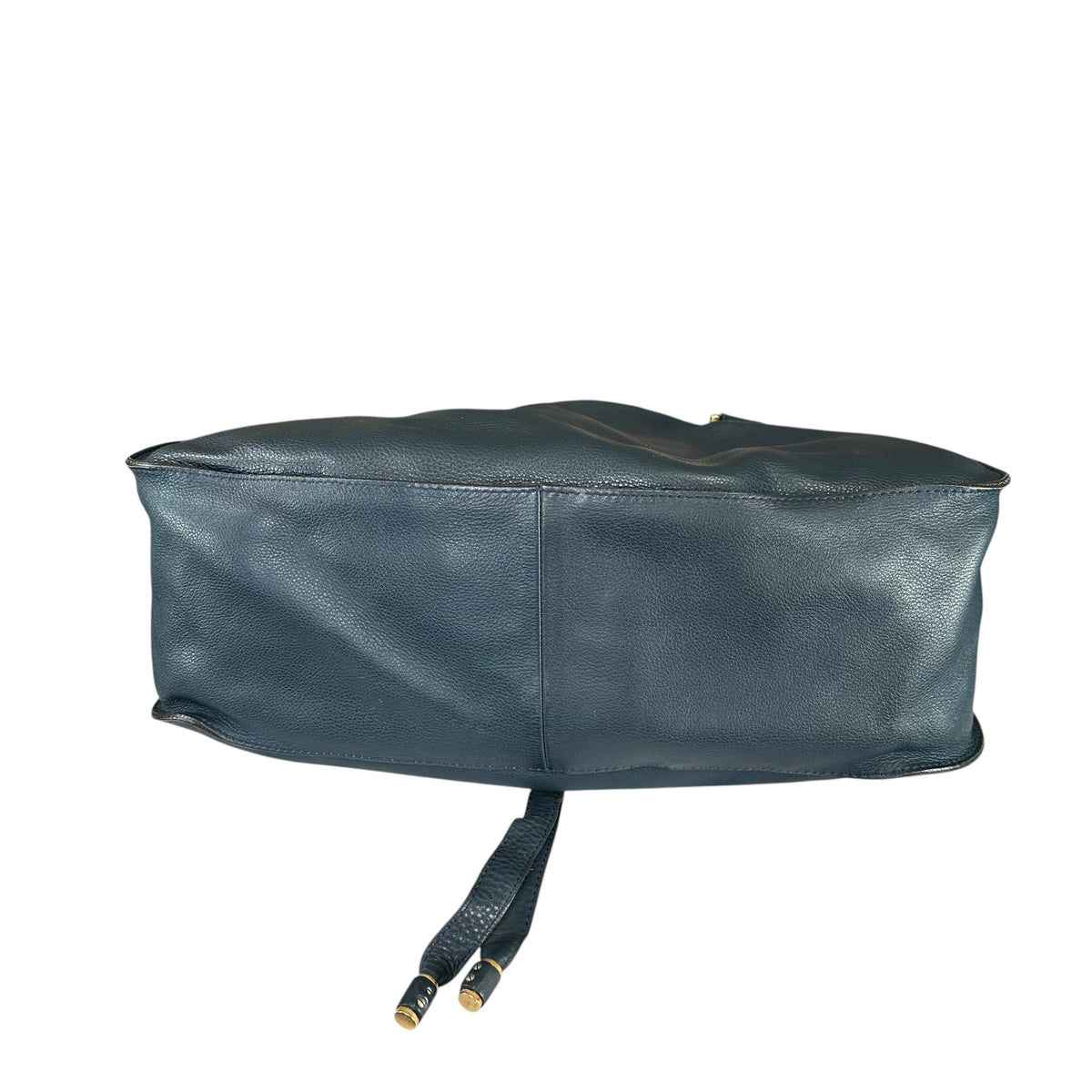 Chloe Marcie XL Navy Blue GHW eather Satchel