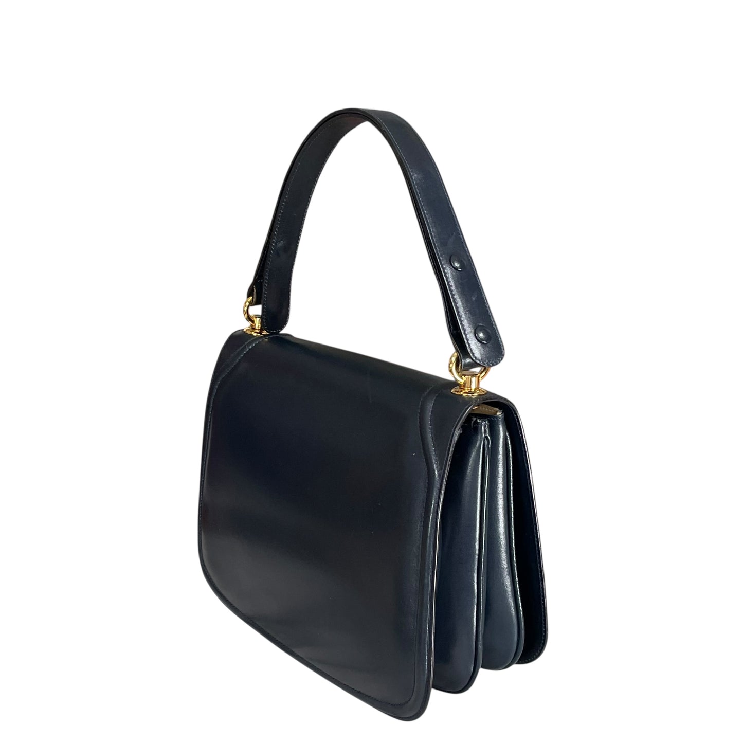 GG Blondie Navy GHW Blondie Flap Shoulder Two Way Purse