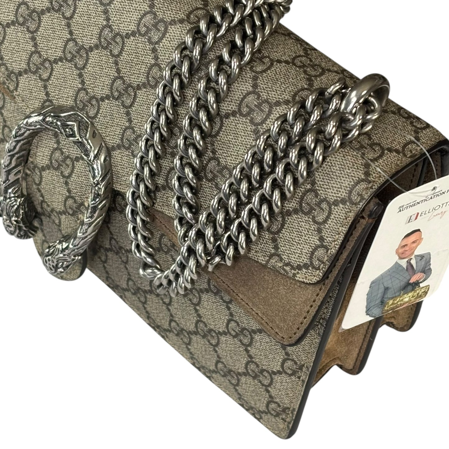 Gucci GG Dionysus Medium GG Supreme Canvas / Suede Shoulder Purse