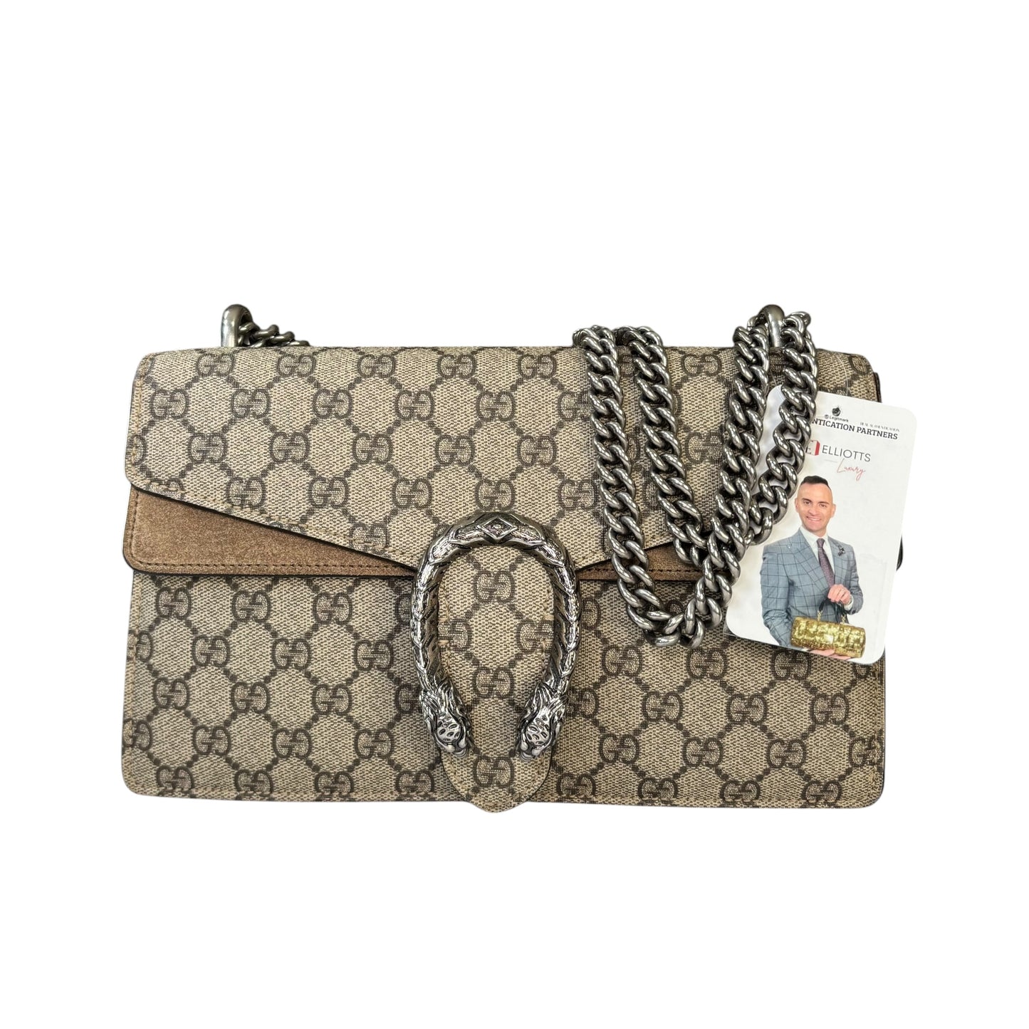 Gucci GG Dionysus Medium GG Supreme Canvas / Suede Shoulder Purse