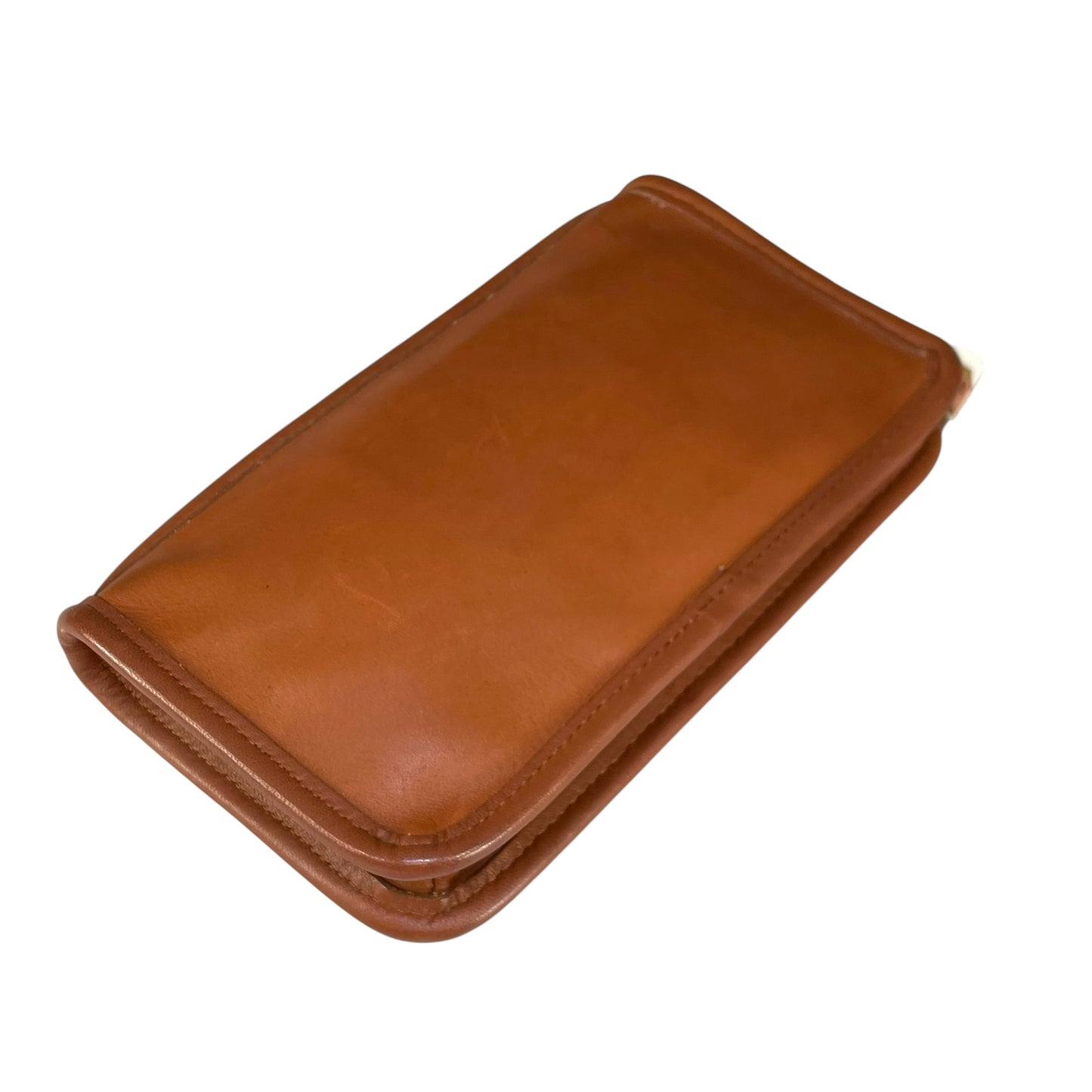 Coach Slim Pouch Brown Legacy Leatherware Zip
