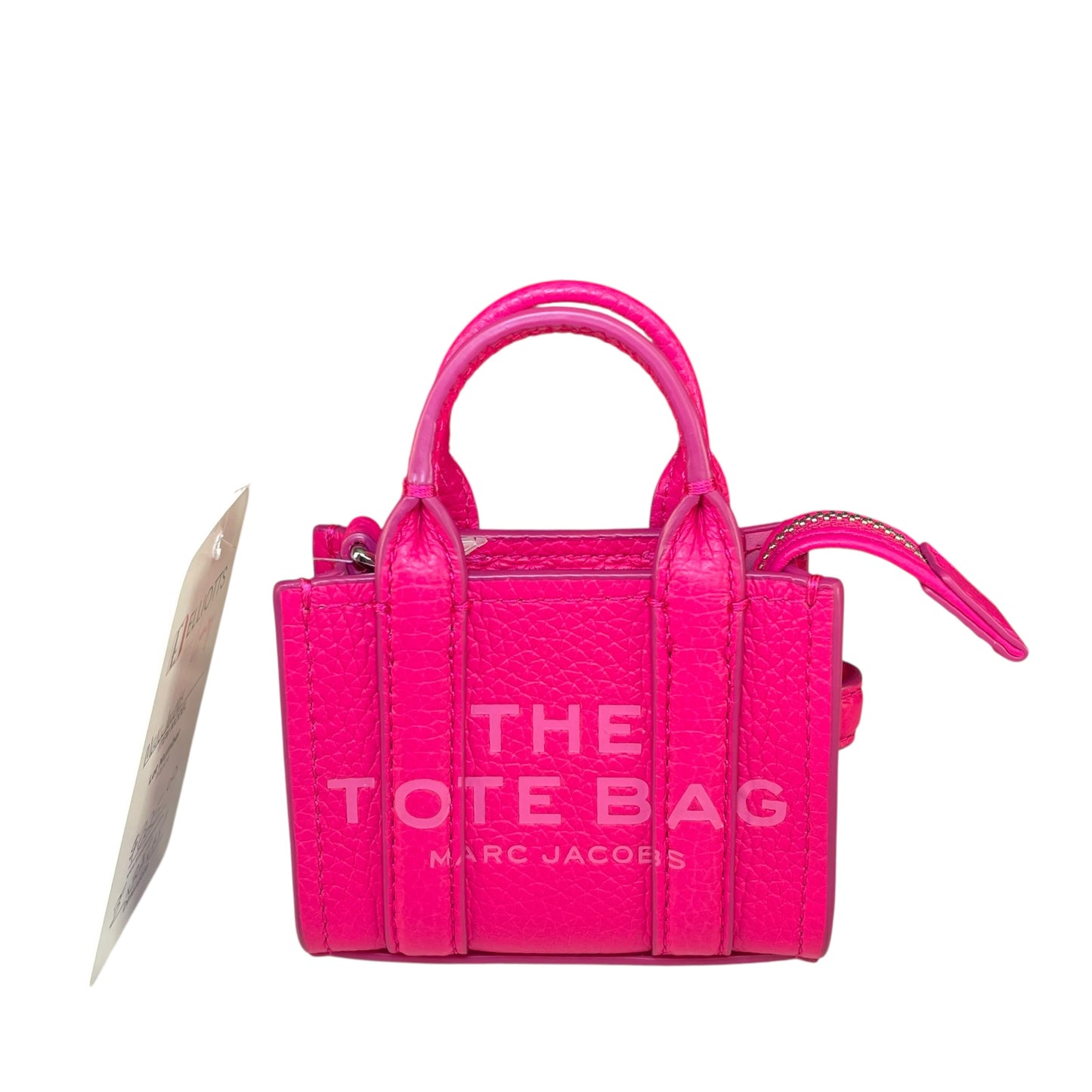 Marc Jacobs The Tote Bag Nano Leather Bag Charm / Keychain Pink Mini Tote