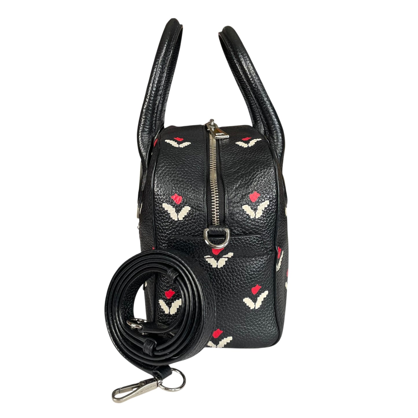 Marc Jacobs New York Tullip Collection Leather Beaded 2-Way SHW Zip Purse