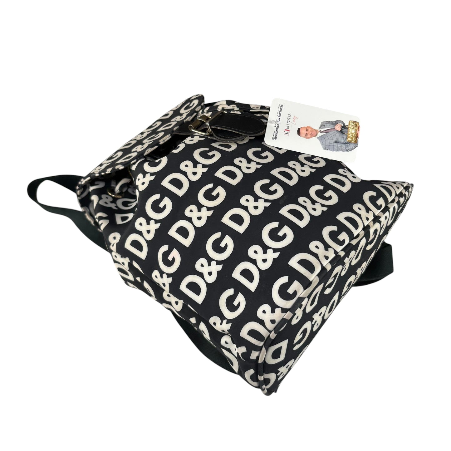 Dolce & Gabbana Y2K Monogram Nylon Black & White Backpack