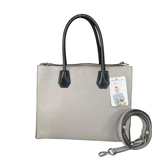 Michael Kors Mercer Large Tricolor Leather SHW Tote 2-Way Crossbody