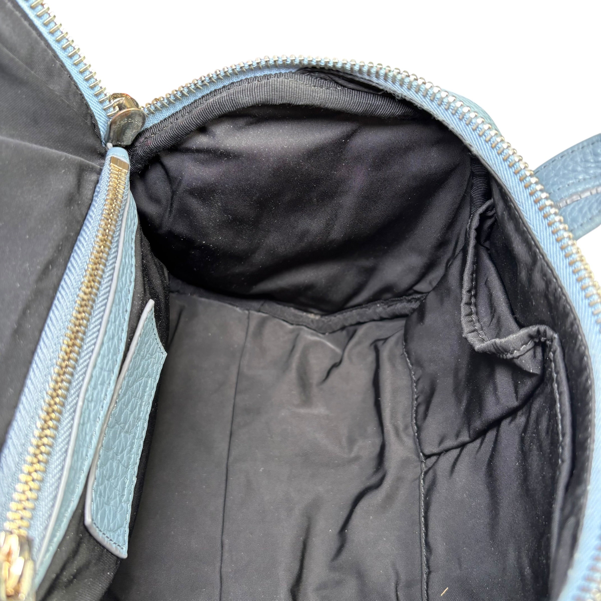 Alexander Wang Rocky Light Blue Gold HW Leather Boston 2-Way